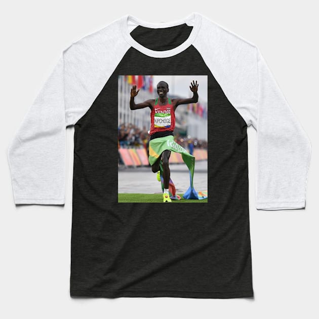 Eliud Kipchoge 4 Baseball T-Shirt by BreanRothrock